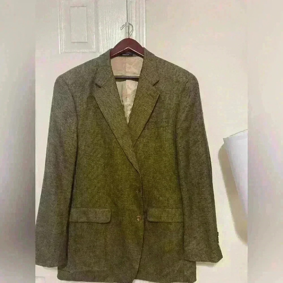 Ralph Lauren menswear herringbone tweed wool sports jacket size 42L - Picture 1 of 16